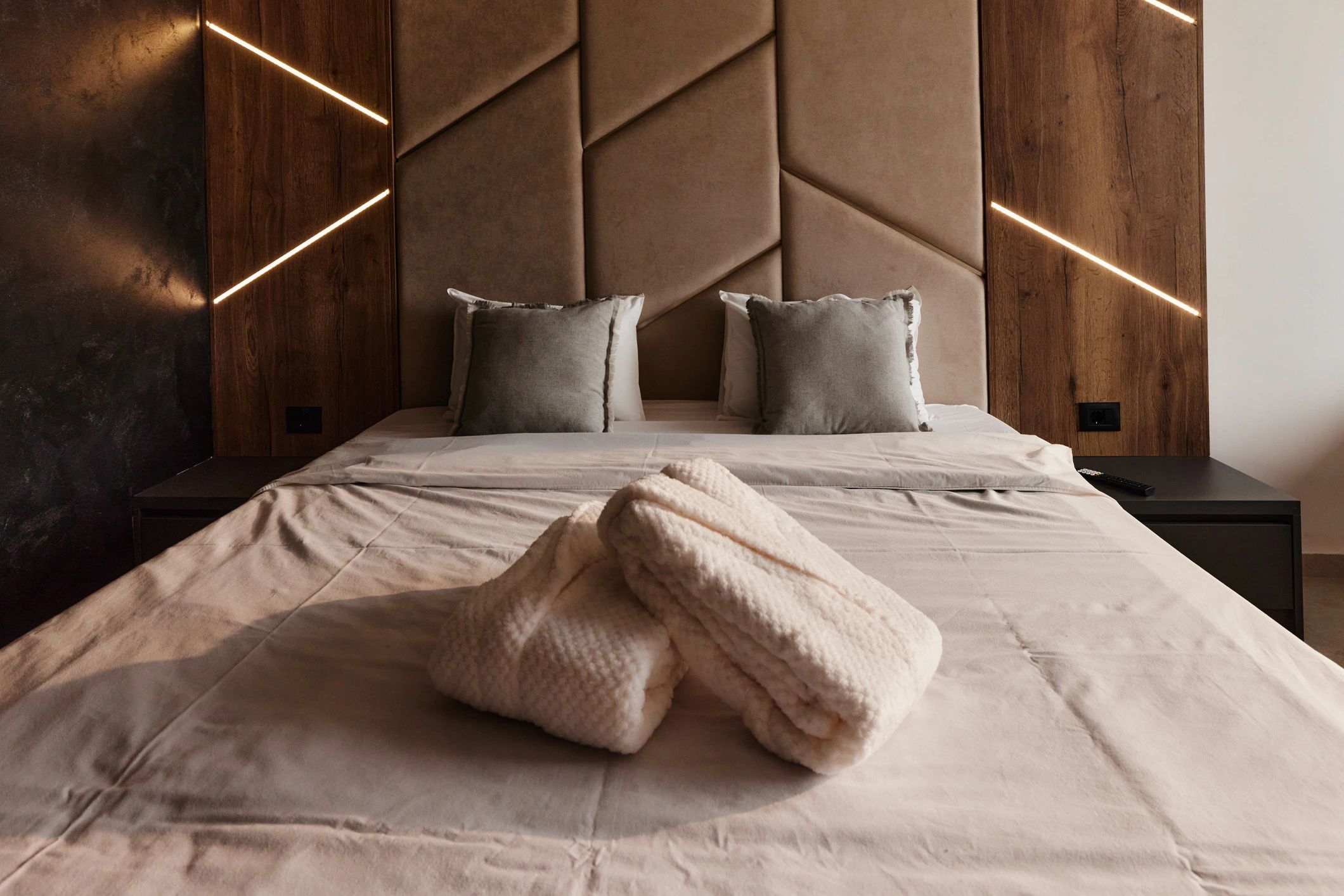 Neatly styled bedroom showcasing premium blanket quality and finish